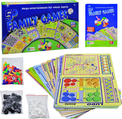 47% OFF on Ekta 50 in 1 Family Games Party & Fun Games Board Game