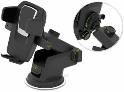 RHONNIUM Car Mobile Holder for Dashboard, Windshield, Anti-slip(Black)