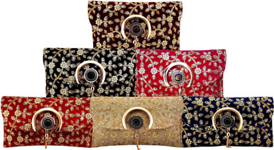 lookingfab Party Multicolor  Clutch