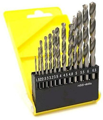 tool trust High-Speed Drill Bits for Wood, Malleable Iron, Aluminium, Plastic - Set of 13 PieceS