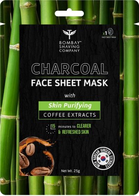BOMBAY SHAVING COMPANY Charcoal Face Sheet Mask For Easy At-Home Skin Restoration(25 g)