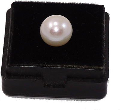 Sahiba Gems White Cut Natural Pearl Gemstone(8.55 carat)