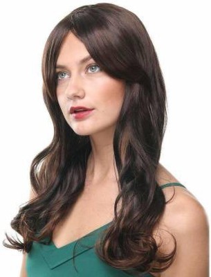 Views Natural Brown Wig Wavy Hair Extension