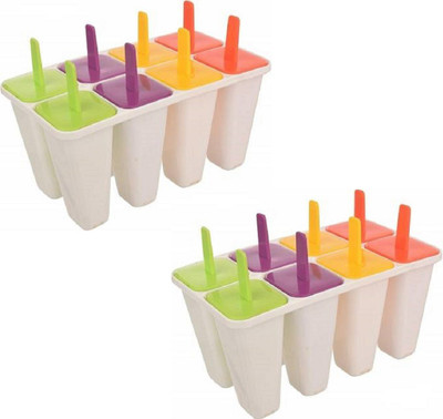 BIZOLO Multicolor Plastic Ice Cube Tray(Pack of2)