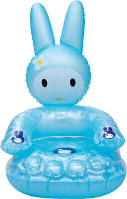 IRIS 65cm Cartoon Shape Inflatable Chair for Kids | PVC Sofa for Toddlers | Inflatable Pool Float Seat Summer Pool Raft Lounge Beach Party Water Toy for Children 3 to 8 Years (Blue) Inflatable Pool Accessory(Blue)