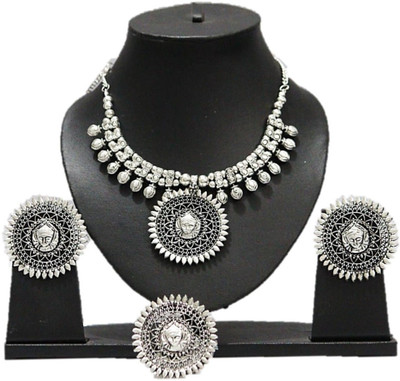 Aarav Creations Metal, Alloy Silver Jewellery Set(Pack of 1)