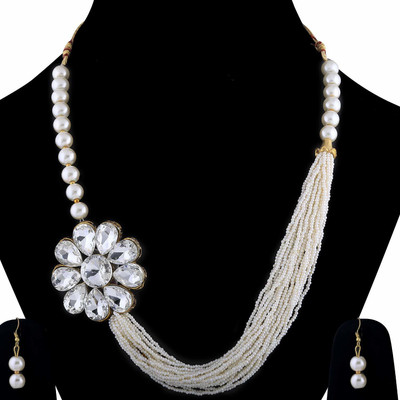 SILVER SHINE Alloy White Jewellery Set(Pack of 1)