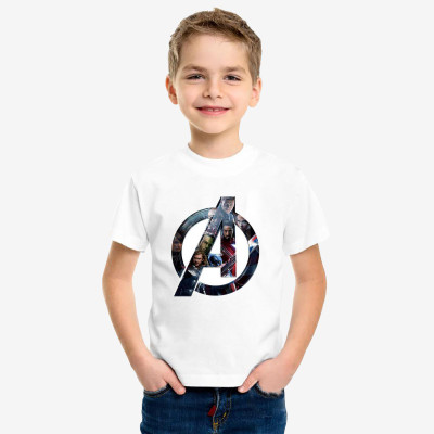 The Printpack Boys & Girls Printed Cotton Blend Slim T Shirt(White, Pack of 1)