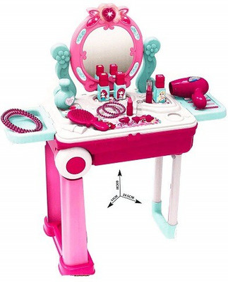 Shivdra traders Beautiful Make-up Set Suitcase Pretend Household Play Set Toy for Kids (Multicolor)