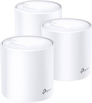 TP-Link Deco X60 (3-Pack) whole home Wi-Fi System 3000 Mbps Mesh Router  (White, Dual Band)