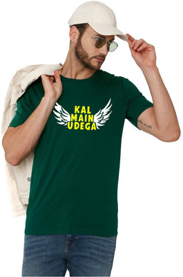 Workshop Market Printed Men Round Neck Green T-Shirt