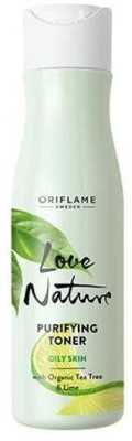 Oriflame love nature purifying toner with organic tea tree & lime Men & Women(125 ml)