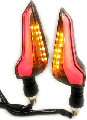 AutoPowerz Front, Rear LED Indicator Light for Universal For Bike Universal For Bike(Red, Orange)
