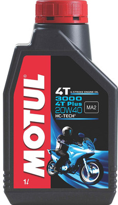 MOTUL 4T 3000 4T Plus 20W40 HC-TECH Four Stroke High Performance Engine Oil(1 L, Pack of 1)