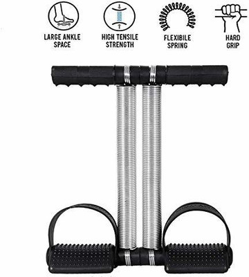 BQH Single Spring Waist Tummy Trimmer & Toning Tube Resistance Band Ab Exerciser(Black)