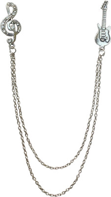 FURE Double Chain Guitar Brooch(Silver)