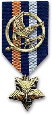 FURE Hunger Games Mockingjay Arrow Badge Brooch(Multicolor)