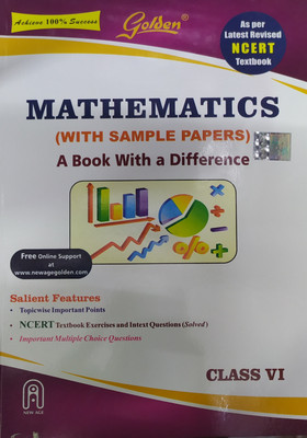 Golden Mathematics For Class-6 A Book With A Difference Based On NCERT Pattern For ( 2020-2021) Examination(Paperback, Golden)