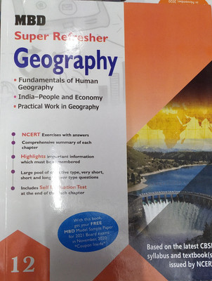 MBD Super Refresher Geography For Class-12 ( Based On The Latest CBSE Syllabus Issued By NCERT ) For (2020-2021) Examination(Paperback, Prof.Anand Rushpinder kaur)