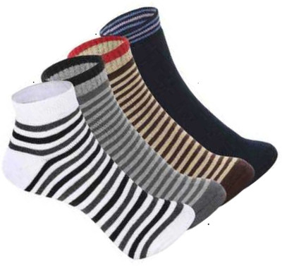 RAJAVI Men & Women Striped Ankle Length(Pack of 4)