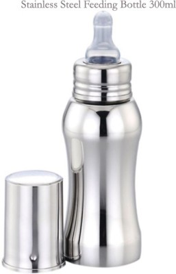 Beautiq Baby Collections Complete Stainless Steel Baby Feeding Bottle 300ml - 300 ml(Silver)