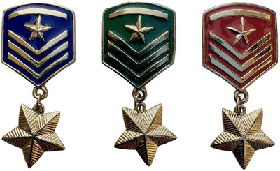 FURE Set of Star Badge Brooch(Multicolor)