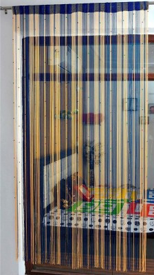 SC's Fablouse Home 210 cm (7 ft) Polycotton Door Curtain Single Curtain(Plain, Blue)
