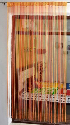 SC's Fablouse Home 210 cm (7 ft) Polycotton Door Curtain Single Curtain(Plain, Orange)