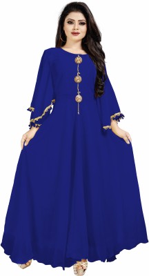 ARYANE1604 Women Maxi Dark Blue Dress