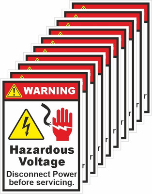rangvishwa Hazardous Voltage Disconnect Power before Servicing Emergency Sign