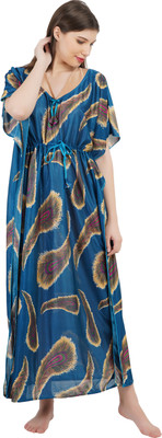 BHAVI CREATION Printed Satin Blend Women Kaftan