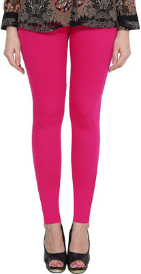 KEX Ankle Length  Western Wear Legging(Pink, Solid)