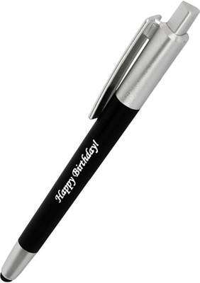 SMART WORLD Black colour LED multi Colour lights in built Ball Pen-Very Unique and Royal designed for Gifting with Motivational & Loving Msg-(BIRTHDAY) Ball Pen(Ink Color - Blue)