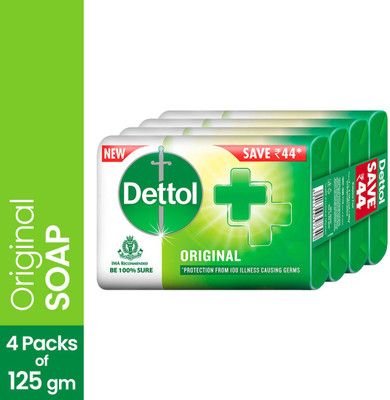 Dettol Original Soap - Pack of 4 (125 gm each)(4 x 125 g)