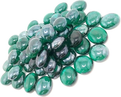 Green Plant indoor Pebbles1340 Polished Round Marble Pebbles(Green 40 Pieces)