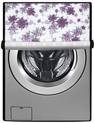 JM Homefurnishings Front Loading Washing Machine  Cover(Width: 74 cm, Purple, White)