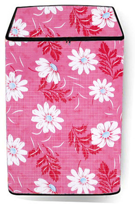 JM Homefurnishings Top Loading Washing Machine  Cover(Width: 67 cm, Red, White)