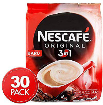 Nescafe 3 in 1 Original Soluble Coffee Beverage, 30 Sachets Bag Instant Coffee(2 x 450 g)