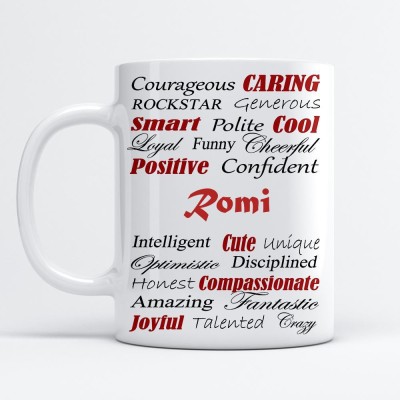 Beautum Amazing Personality Romi (350) ml Good Personality White Ceramic Coffee Mug(350 ml)