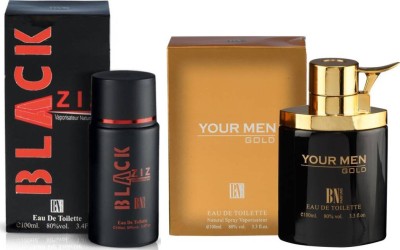 BN PARFUMS Black Ziz & Your Men Gold Perfume Gift Pack Eau de Toilette  -  200 ml(For Men)