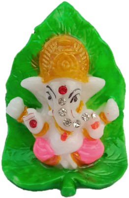 Love Kart Lord Ganesh Ganesha Ganpati Car Dashboard Hindu God Murti Idol Decorative Showpiece  -  7 cm(Marble, Multicolor)