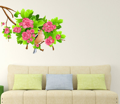 HAPPYSTICKY 70 cm Colorfull Leaves Removable Sticker(Pack of 1)