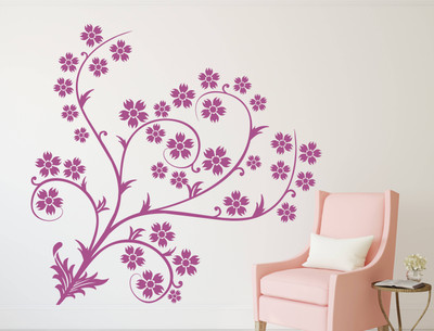 HAPPYSTICKY 70 cm Tree Removable Sticker(Pack of 1)