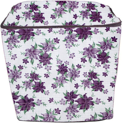 JM Homefurnishings Semi-Automatic Washing Machine  Cover(Width: 83 cm, Purple, White)