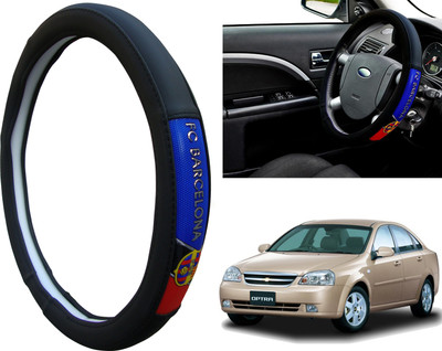 WolkomHome Steering Cover For Chevrolet Optra(Black, Red, Blue, Leatherite)