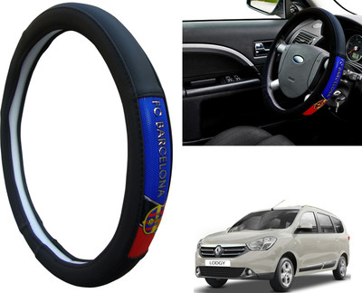 WolkomHome Steering Cover For Renault Lodgy(Black, Red, Blue, Leatherite)