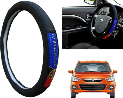 WolkomHome Steering Cover For Maruti Alto K10(Black, Red, Blue, Leatherite)