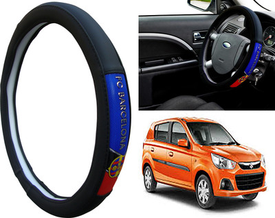 WolkomHome Steering Cover For Maruti Alto K10(Black, Red, Blue, Leatherite)