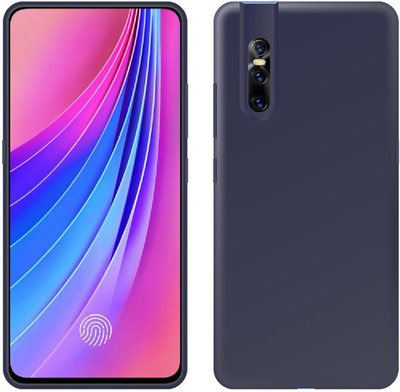 CASE CREATION Back Cover for Vivo V15 Pro Luxurious OG Series Slim Silicone Case(Blue, Dual Protection, Silicon, Pack of: 1)