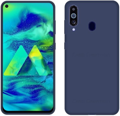 CASE CREATION Back Cover for Samsung Galaxy M40(Blue, Dual Protection, Silicon, Pack of: 1)